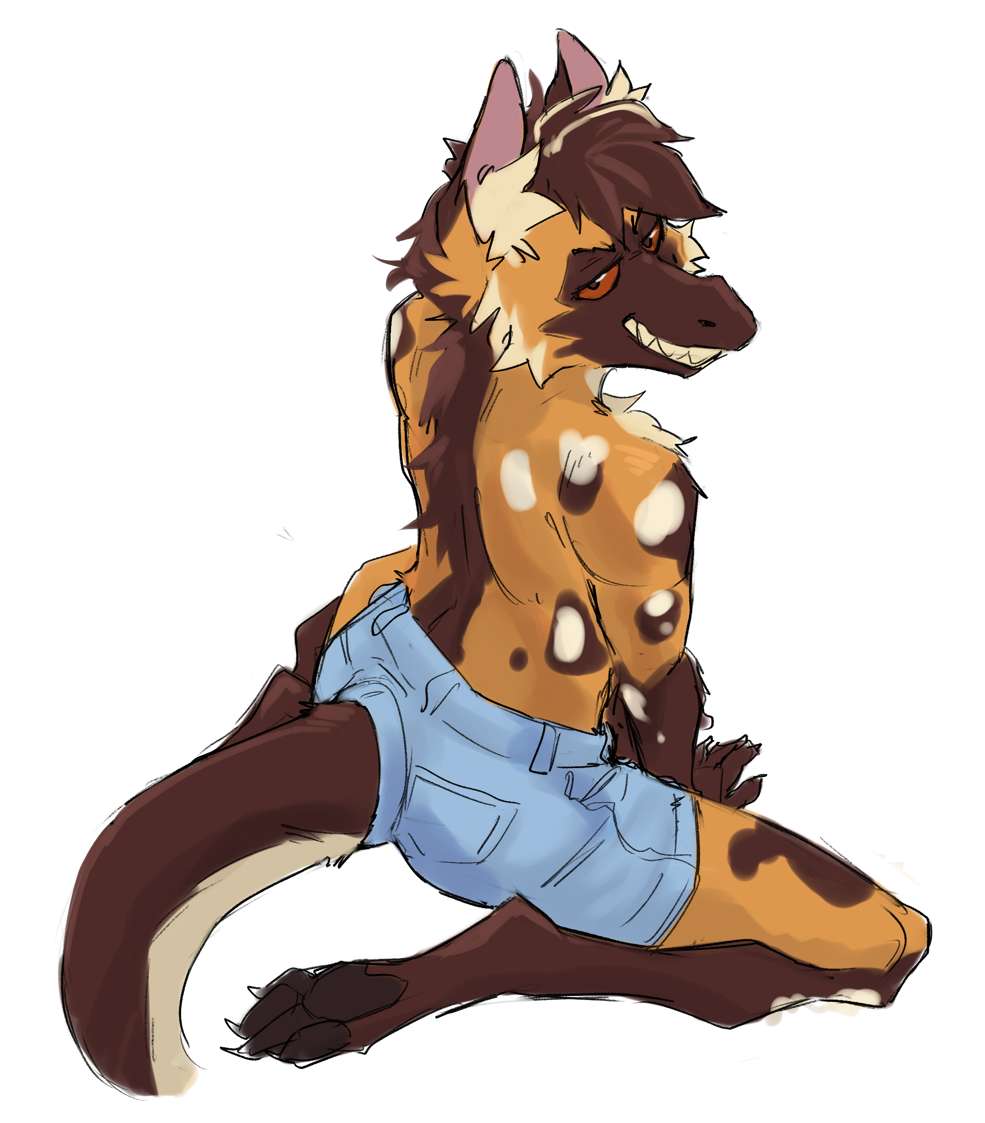 kal wearing jorts